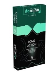 Презервативы Domino классик лонг экшн гладкие продлевающие с анестетиком 6 шт.