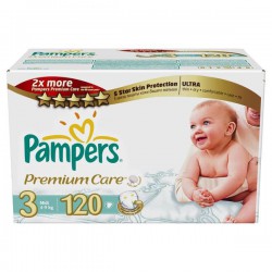 Подгузники 120 шт. Pampers премиум миди 4-9 кг р. 3