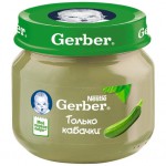 Пюре, Gerber (Гербер) 80 г кабачок без сахара с 4 мес