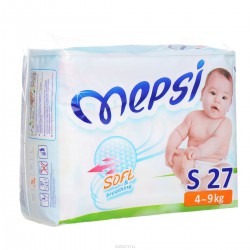 Подгузники 27 шт. Mepsi 4-9 кг р. s