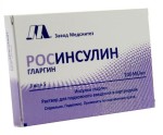 Росинсулин Гларгин, раствор для подкожного введения 100 МЕ/мл 3 мл 5 шт картриджи
