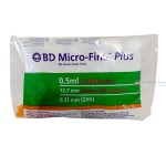 Шприц инсулиновый, Micro-Fine Plus (Микрофайн плюс) 0.5 мл р. 0.33ммх12.7мм 29G 10 шт u-100